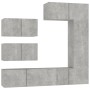 Set de muebles de TV 6 pzas madera contrachapada gris hormigón de vidaXL, Muebles TV - Ref: Foro24-3114553, Precio: 219,54 €,...