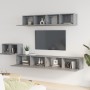 Set de muebles para TV 5 pzas madera contrachapada gris Sonoma de vidaXL, Muebles TV - Ref: Foro24-3114436, Precio: 202,97 €,...