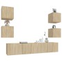 TV furniture set 6 pieces sonoma oak plywood by vidaXL, TV Furniture - Ref: Foro24-3114256, Price: 143,02 €, Discount: %