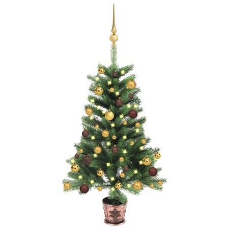 Künstlicher Weihnachtsbaum mit Lichtern und Kugeln grün 90 cm von vidaXL, Weihnachtsbäume - Ref: Foro24-3077552, Preis: 71,12...