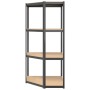 Corner shelving 4 levels wood and anthracite gray steel by vidaXL, Industrial shelving - Ref: Foro24-152853, Price: 77,99 €, ...