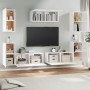 TV furniture set 7 pieces glossy white plywood by vidaXL, TV Furniture - Ref: Foro24-3114306, Price: 253,22 €, Discount: %