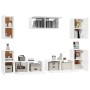 TV furniture set 7 pieces glossy white plywood by vidaXL, TV Furniture - Ref: Foro24-3114306, Price: 253,22 €, Discount: %