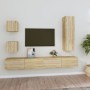 TV furniture set 5 pieces Sonoma oak plywood by vidaXL, TV Furniture - Ref: Foro24-3114448, Price: 210,48 €, Discount: %