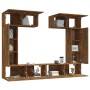 TV furniture set 6 pieces smoked oak plywood by vidaXL, TV Furniture - Ref: Foro24-3114467, Price: 259,88 €, Discount: %