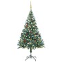 Frosted Christmas tree with LED lights, balls and pine cones 150 cm by vidaXL, Christmas trees - Ref: Foro24-3077527, Price: ...