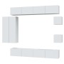 Set de muebles para TV 8 piezas madera contrachapada blanco de vidaXL, Muebles TV - Ref: Foro24-3114494, Precio: 369,50 €, De...