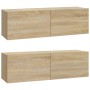 Set de muebles para TV 4 pzas madera contrachapada roble Sonoma de vidaXL, Muebles TV - Ref: Foro24-3114328, Precio: 199,73 €...