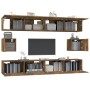 TV furniture set 6 pieces smoked oak plywood by vidaXL, TV Furniture - Ref: Foro24-3114371, Price: 231,63 €, Discount: %