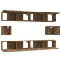 TV furniture set 6 pieces smoked oak plywood by vidaXL, TV Furniture - Ref: Foro24-3114371, Price: 231,63 €, Discount: %