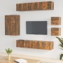 TV furniture set 8 pieces smoked oak plywood by vidaXL, TV Furniture - Ref: Foro24-3114491, Price: 267,97 €, Discount: %