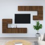 Mueble de pared para TV madera contrachapada roble marrón de vidaXL, Muebles TV - Ref: Foro24-3114589, Precio: 271,99 €, Desc...