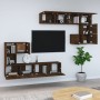 Brown oak plywood TV wall cabinet by vidaXL, TV Furniture - Ref: Foro24-3114589, Price: 271,99 €, Discount: %