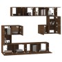 Brown oak plywood TV wall cabinet by vidaXL, TV Furniture - Ref: Foro24-3114589, Price: 271,99 €, Discount: %