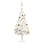 Árbol de Navidad preiluminado con luces y bolas blanco 150 cm de vidaXL, Arboles de navidad - Ref: Foro24-3077547, Precio: 13...