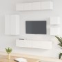 Set de muebles para TV 8 piezas madera contrachapada blanco de vidaXL, Muebles TV - Ref: Foro24-3114486, Precio: 352,13 €, De...