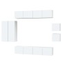 Set de muebles para TV 8 piezas madera contrachapada blanco de vidaXL, Muebles TV - Ref: Foro24-3114486, Precio: 276,99 €, De...