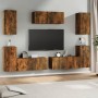 TV furniture set 7 pieces smoked oak plywood by vidaXL, TV Furniture - Ref: Foro24-3114307, Price: 222,43 €, Discount: %