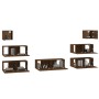 TV furniture set 7 pieces plywood oak brown by vidaXL, TV Furniture - Ref: Foro24-3114549, Price: 259,85 €, Discount: %