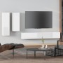 TV-Möbelset 4-teilig aus glänzend weißem Sperrholz von vidaXL, TV-Möbel - Ref: Foro24-3114634, Preis: 202,87 €, Rabatt: %