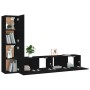 Black plywood 4-piece TV furniture set by vidaXL, TV Furniture - Ref: Foro24-3114311, Price: 147,32 €, Discount: %