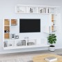 White plywood TV wall cabinet by vidaXL, TV Furniture - Ref: Foro24-3114590, Price: 376,99 €, Discount: %