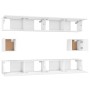 TV furniture set 6 pieces white plywood by vidaXL, TV Furniture - Ref: Foro24-3114366, Price: 234,62 €, Discount: %