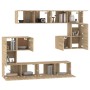 TV-Wandschrank aus Sonoma-Eichensperrholz von vidaXL, TV-Möbel - Ref: Foro24-3114584, Preis: 233,91 €, Rabatt: %