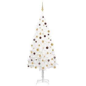 Beleuchteter Weihnachtsbaum mit Lichtern und Kugeln weiß 240 cm von vidaXL, Weihnachtsbäume - Ref: Foro24-3077550, Preis: 217...