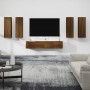 TV furniture set 6 pieces brown oak plywood by vidaXL, TV Furniture - Ref: Foro24-3114349, Price: 275,47 €, Discount: %