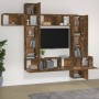 9-piece TV furniture set made of smoked oak plywood by vidaXL, TV Furniture - Ref: Foro24-3114659, Price: 369,09 €, Discount: %