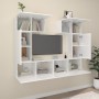 TV furniture set 6 pieces glossy white plywood by vidaXL, TV Furniture - Ref: Foro24-3114458, Price: 205,48 €, Discount: %