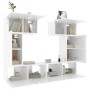 TV furniture set 6 pieces glossy white plywood by vidaXL, TV Furniture - Ref: Foro24-3114458, Price: 205,48 €, Discount: %