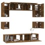 TV furniture set 8 pieces smoked oak plywood by vidaXL, TV Furniture - Ref: Foro24-3114411, Price: 236,30 €, Discount: %