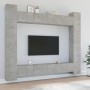 TV furniture set 8 pieces concrete gray plywood by vidaXL, TV Furniture - Ref: Foro24-3114241, Price: 425,99 €, Discount: %