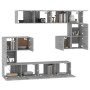 TV-Wandschrank aus sonomagrauem Sperrholz von vidaXL, TV-Möbel - Ref: Foro24-3114588, Preis: 264,99 €, Rabatt: %