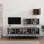 TV furniture set 4 pieces in gray Sonoma plywood by vidaXL, TV Furniture - Ref: Foro24-3114652, Price: 135,99 €, Discount: %