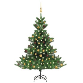 Árbol de Navidad abeto Nordmann con LEDs y bolas verde 150 cm de vidaXL, Arboles de navidad - Ref: Foro24-3077559, Precio: 11...