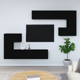 Mueble de pared para TV madera contrachapada negro de vidaXL, Muebles TV - Ref: Foro24-3114583, Precio: 290,33 €, Descuento: %