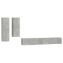 Set de muebles de TV 4 pzas madera contrachapada gris hormigón de vidaXL, Muebles TV - Ref: Foro24-3114633, Precio: 201,76 €,...