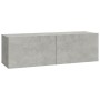 Set de muebles de TV 4 pzas madera contrachapada gris hormigón de vidaXL, Muebles TV - Ref: Foro24-3114633, Precio: 201,76 €,...