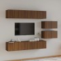 TV furniture set 6 pieces brown oak plywood by vidaXL, TV Furniture - Ref: Foro24-3114605, Price: 233,14 €, Discount: %