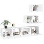 Set de muebles para TV 4 piezas madera contrachapada blanco de vidaXL, Muebles TV - Ref: Foro24-3114638, Precio: 161,54 €, De...