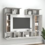 TV furniture set 6 pieces concrete gray plywood by vidaXL, TV Furniture - Ref: Foro24-3114465, Price: 260,73 €, Discount: %