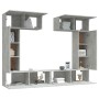 TV furniture set 6 pieces concrete gray plywood by vidaXL, TV Furniture - Ref: Foro24-3114465, Price: 260,73 €, Discount: %