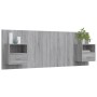 Sonoma gray plywood headboard with side tables by vidaXL, Headboards and footboards - Ref: Foro24-3115698, Price: 135,85 €, D...