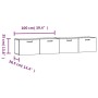 Wall cabinets 2 units sonoma gray plywood 100x36.5x35 cm by vidaXL, Lockers and storage cabinets - Ref: Foro24-3115674, Price...