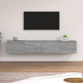 Wall cabinets 2 units sonoma gray plywood 100x36.5x35 cm by vidaXL, Lockers and storage cabinets - Ref: Foro24-3115666, Price...