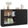 Aparadores 2 uds madera contrachapada negro 60x30x70 cm de vidaXL, Aparadores - Ref: Foro24-3115805, Precio: 112,64 €, Descue...