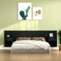 Cabecero de cama con mesitas madera contrachapada negro de vidaXL, Cabeceros y pies de cama - Ref: Foro24-3115701, Precio: 11...